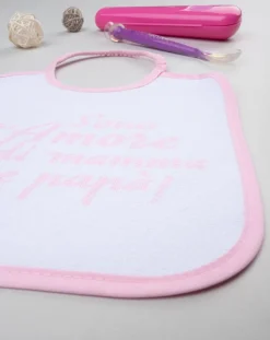 Prenatal Bavaglini-Bavaglino Spugna Bimba Rosa