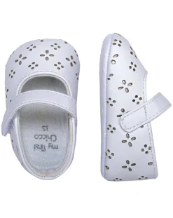 Chicco Scarpine E Calze-Bebe’/Ballerina Ollie Laserata Bianca