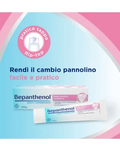 Bepanthenol Pasta E Polvere Cambio-Pasta Lenitiva Protettiva - Crema Cambio Pannolino Anti Arrossamento Neonato - 100 G