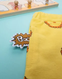 Prenatal Jeans Pantaloni E Salopette-Bermuda Bambino Gialli Con Stampa Allover