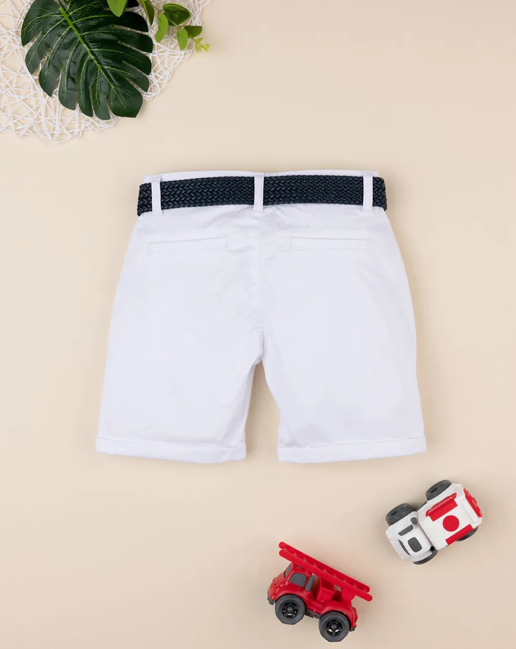 Prenatal Jeans Pantaloni E Salopette-Bermuda Bianco Da Bambino Twill