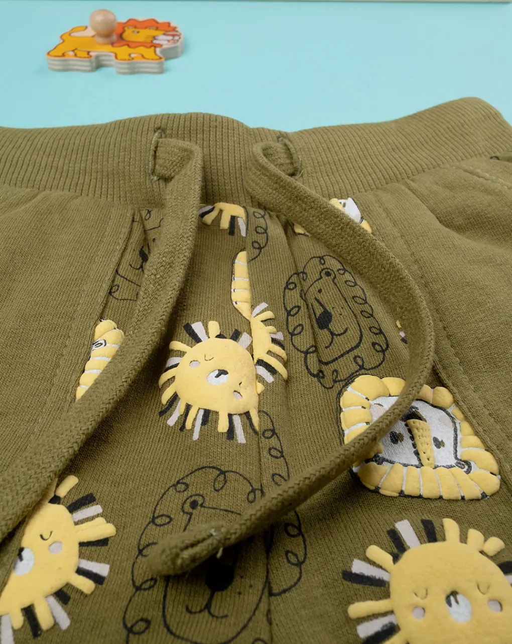 Prenatal Jeans Pantaloni E Salopette-Bermuda Verdi Bambino French Terry "Jungle”