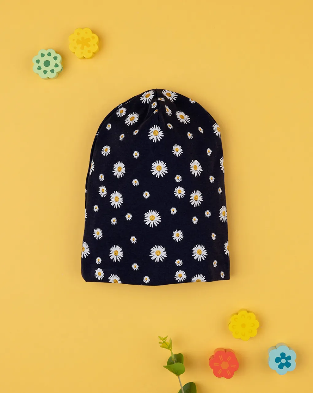 Prenatal Cappelli E Sciarpe-Berretto Bambina Blu Con Margherite