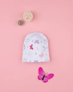 Prenatal Cappelli E Accessori-Berretto Bambina Jersey "Farfalle”