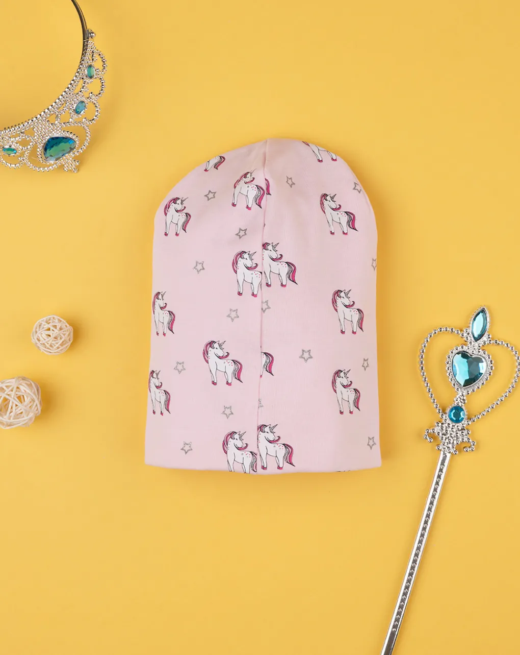 Prenatal Cappelli E Sciarpe-Berretto Bambina Rosa Con Unicorni