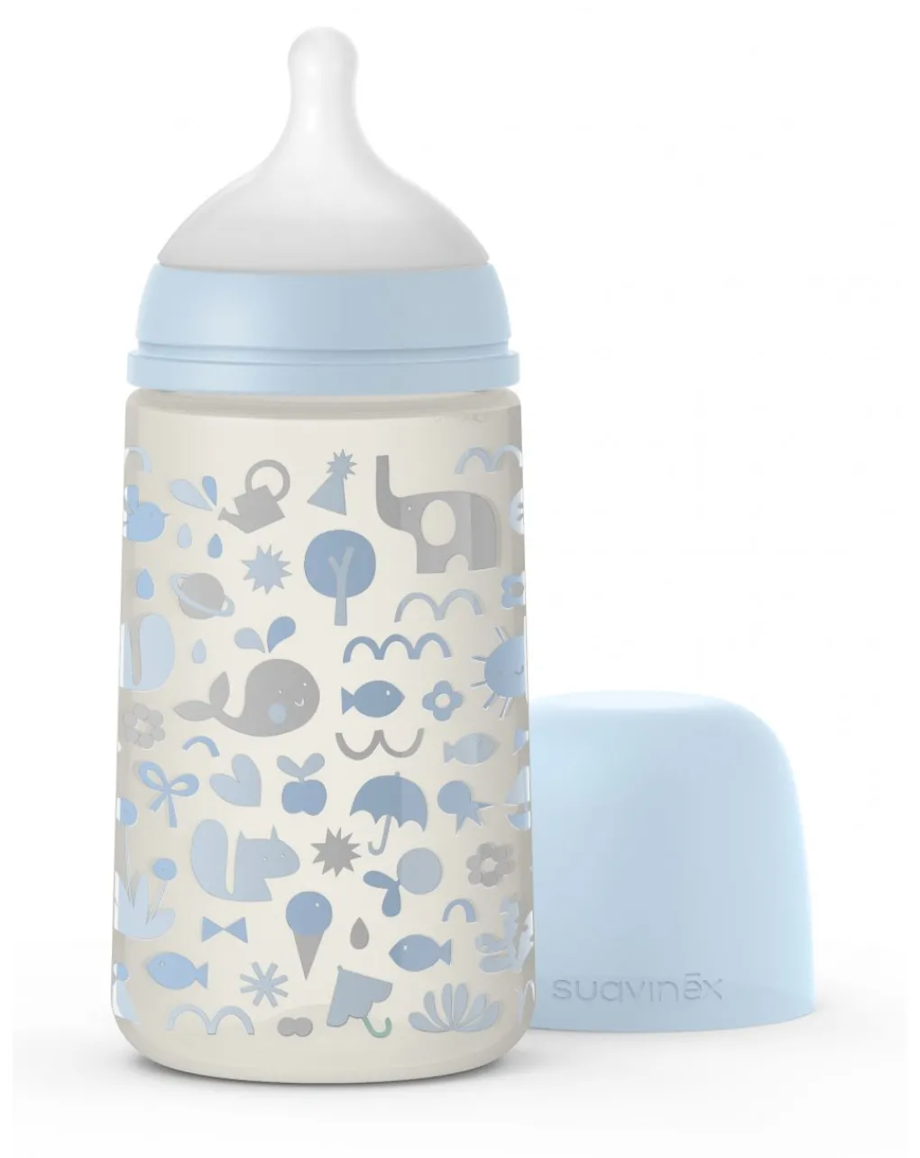 Suavinex Biberon-Biberon Memories 2700Ml Silicone Tettarella Sx Pro Azzurro