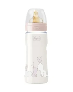 Chicco Biberon-Biberon Original Touch 330 Ml Rosa Flusso Regolabilecaucciu