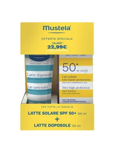 Mustela Solari E Doposole-Bipack Latte Solare Protezione Molto Alta Spf50+ 100Ml + Latte Doposole 125Ml -