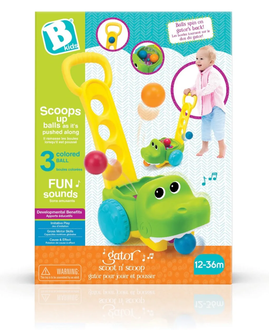 B-kids Giochi Primi Mesi-Bkids - Coccodrillo Lanciapalline