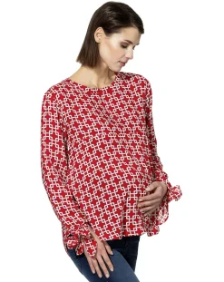 Prenatal Camicie E Bluse-Blusa Allattamento Con Fantasia Geometrica