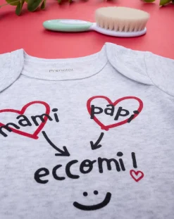 Prenatal Magliette E Body Intimi-Body Bimbo Grigio