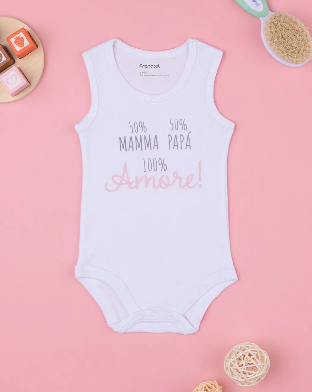 Prenatal Magliette E Body Intimi-Body Intimo Neonata Con Stampa