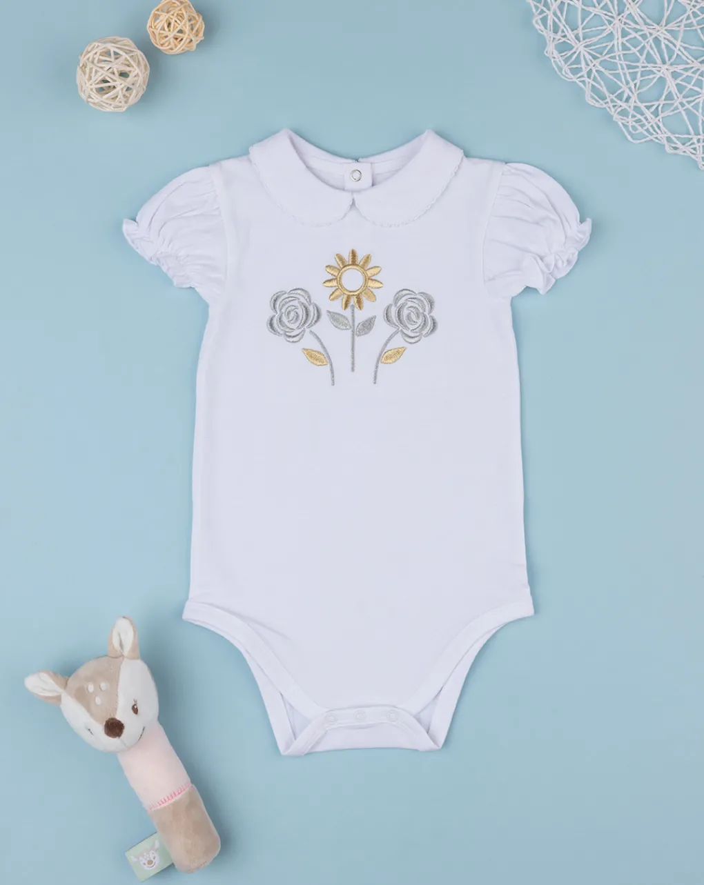 Prenatal Magliette Camicie E Body-Body Neonata Oeko-Tex Fiori