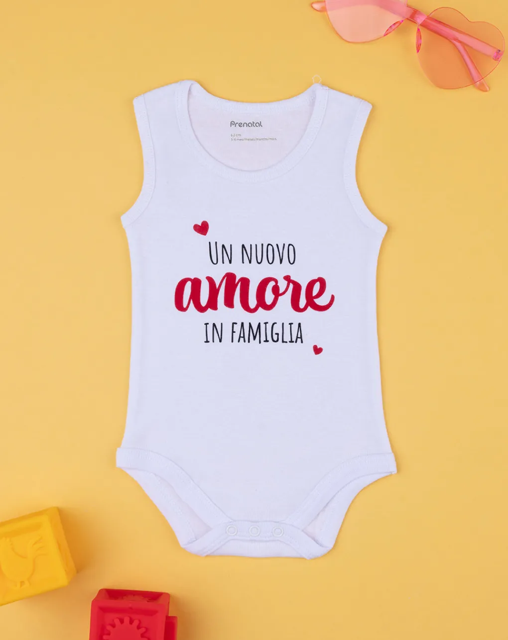 Prenatal Magliette E Body Intimi-Body Neonatoin Cotone Con Stampa