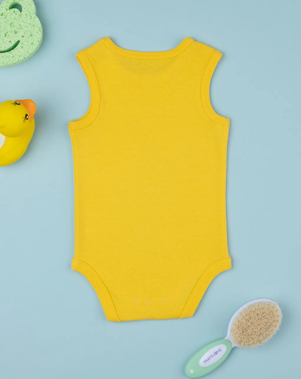 Prenatal Magliette E Body Intimi-Body Spalla Larga Neonato Con Stampa Giallo