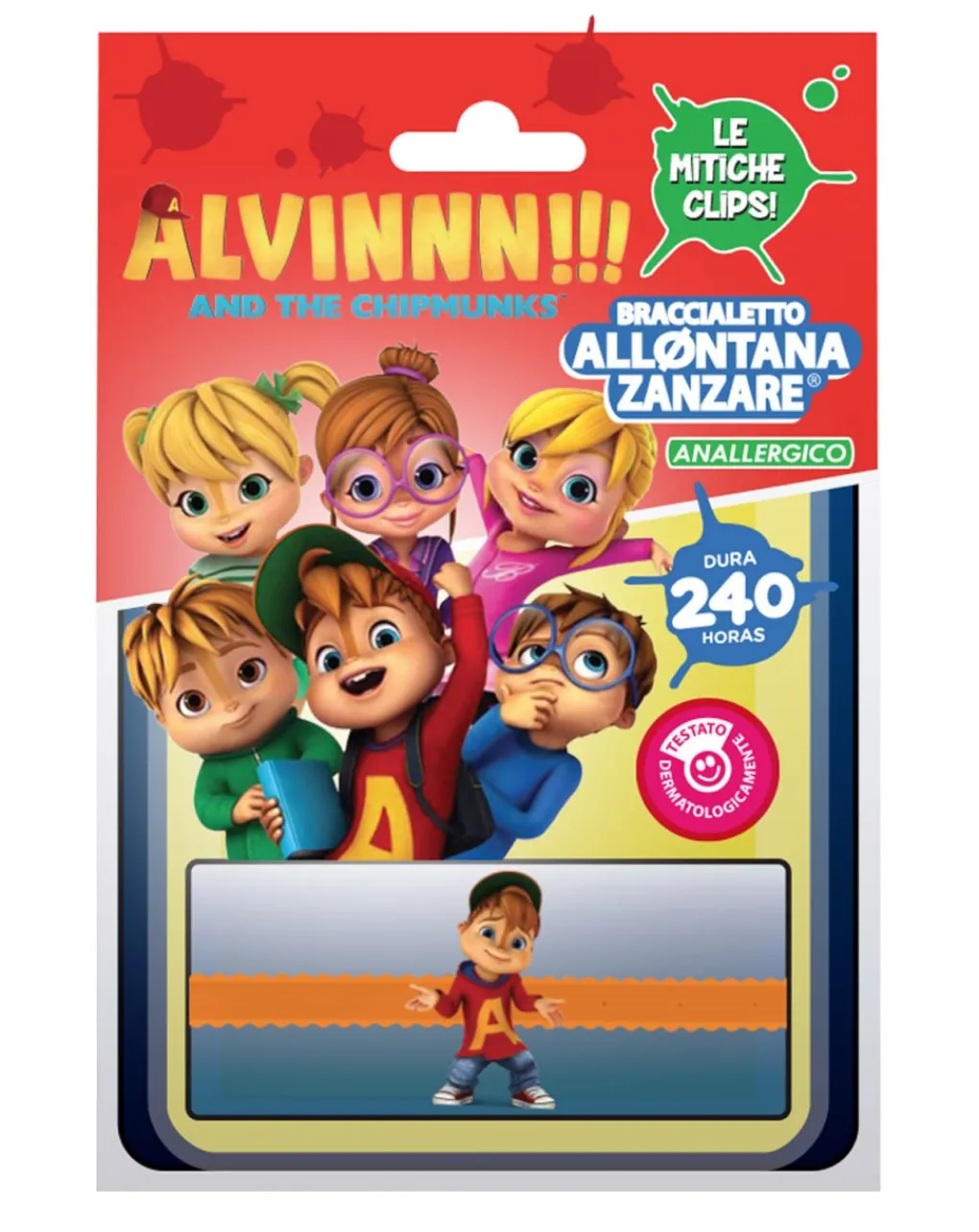 Brand Italia Antizanzare-Braccialetto Allontana Zanzare Anallergico Alvin And The Chipmunks -