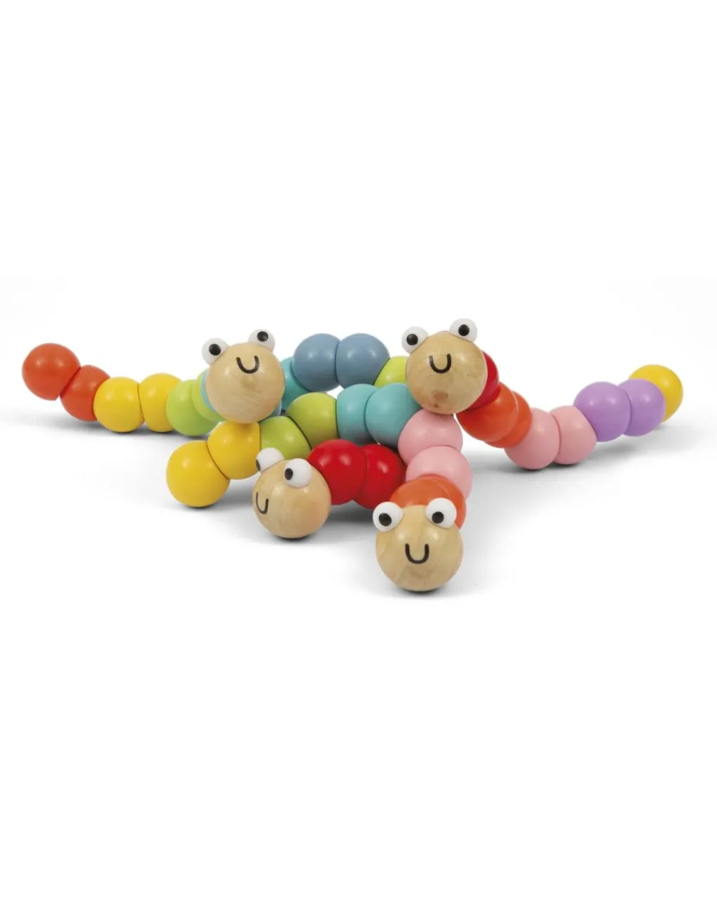 Wood'N'Play Giochi Primi Mesi-Bruco Snodato In Legno - Wood’N’Play