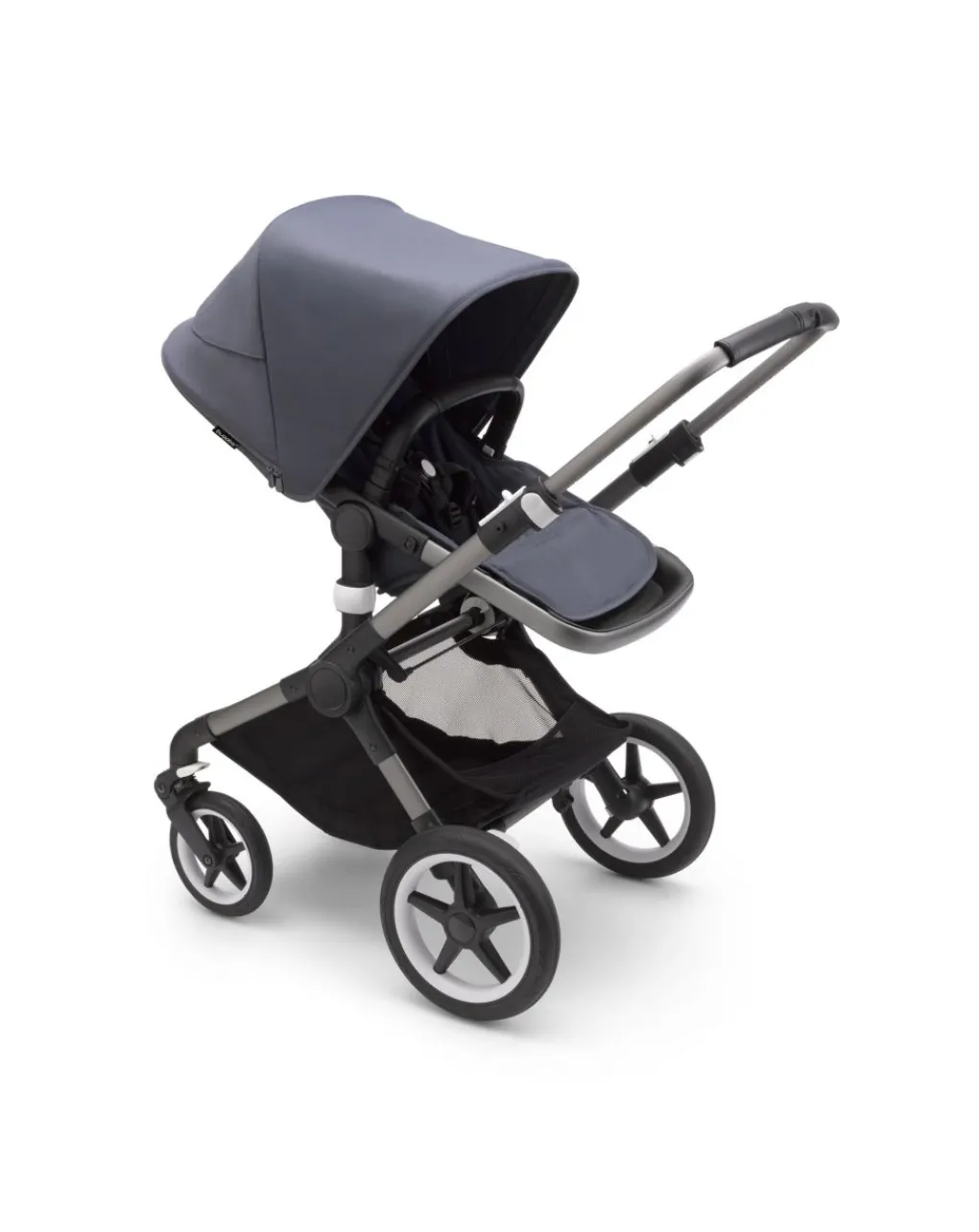 Bugaboo Trio E Duo-Fox 3 Navicella E Passeggino Telaio Graphitetessuti E Cappottina Stormy Blue