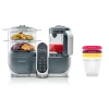 Babymoov Frullatori E Cuocipappa-Bundle Nutribaby(+) Grigio + 3 Babybols Gratuite