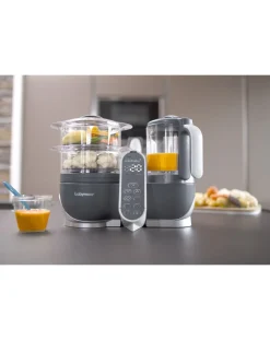 Babymoov Frullatori E Cuocipappa-Bundle Nutribaby(+) Grigio + 3 Babybols Gratuite