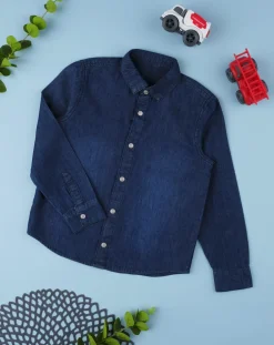 Prenatal Magliette E Camicie-Camicia Boy Blu Denim