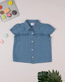 Prenatal Magliette E Camicie-Camicia Chambray Bimba Denim
