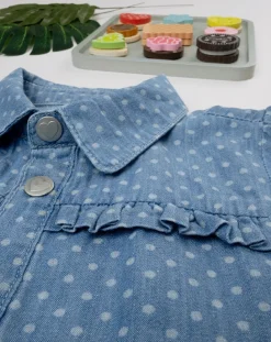 Prenatal Magliette E Camicie-Camicia Chambray Bimba Denim