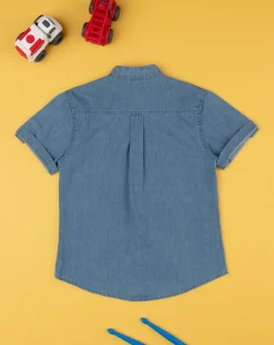 Prenatal Magliette E Camicie-Camicia Chambry Bimbo Denim