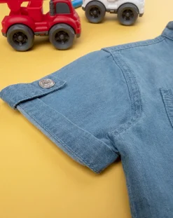 Prenatal Magliette E Camicie-Camicia Chambry Bimbo Denim
