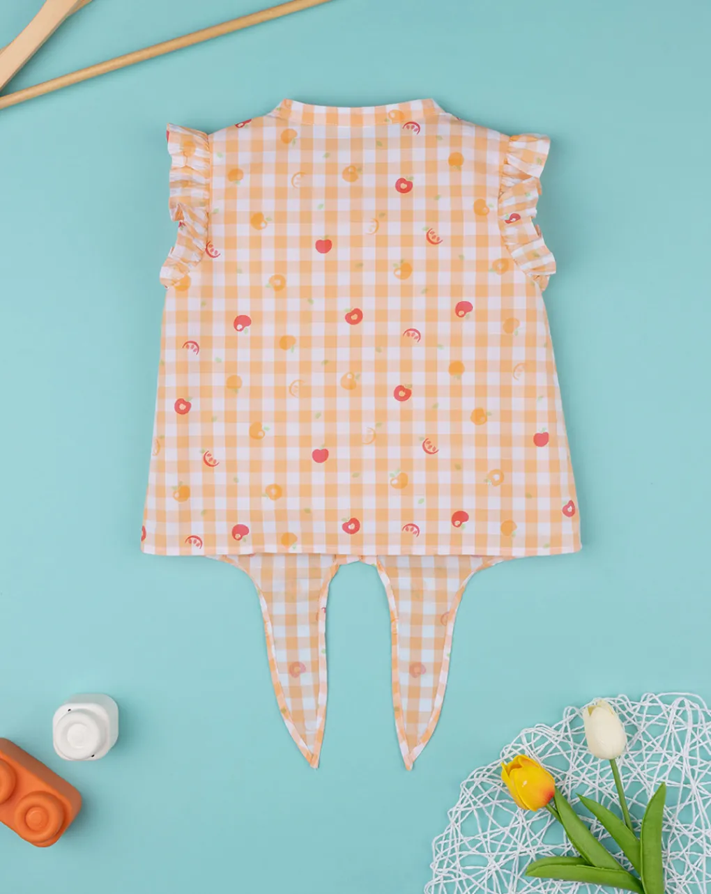 Prenatal Magliette E Camicie-Camicia Estiva Bambina Vichy Popeline