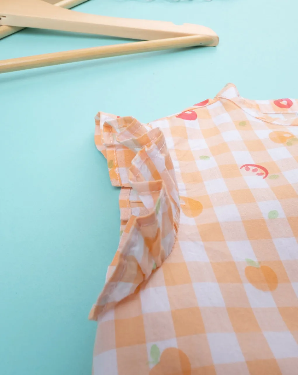 Prenatal Magliette E Camicie-Camicia Estiva Bambina Vichy Popeline