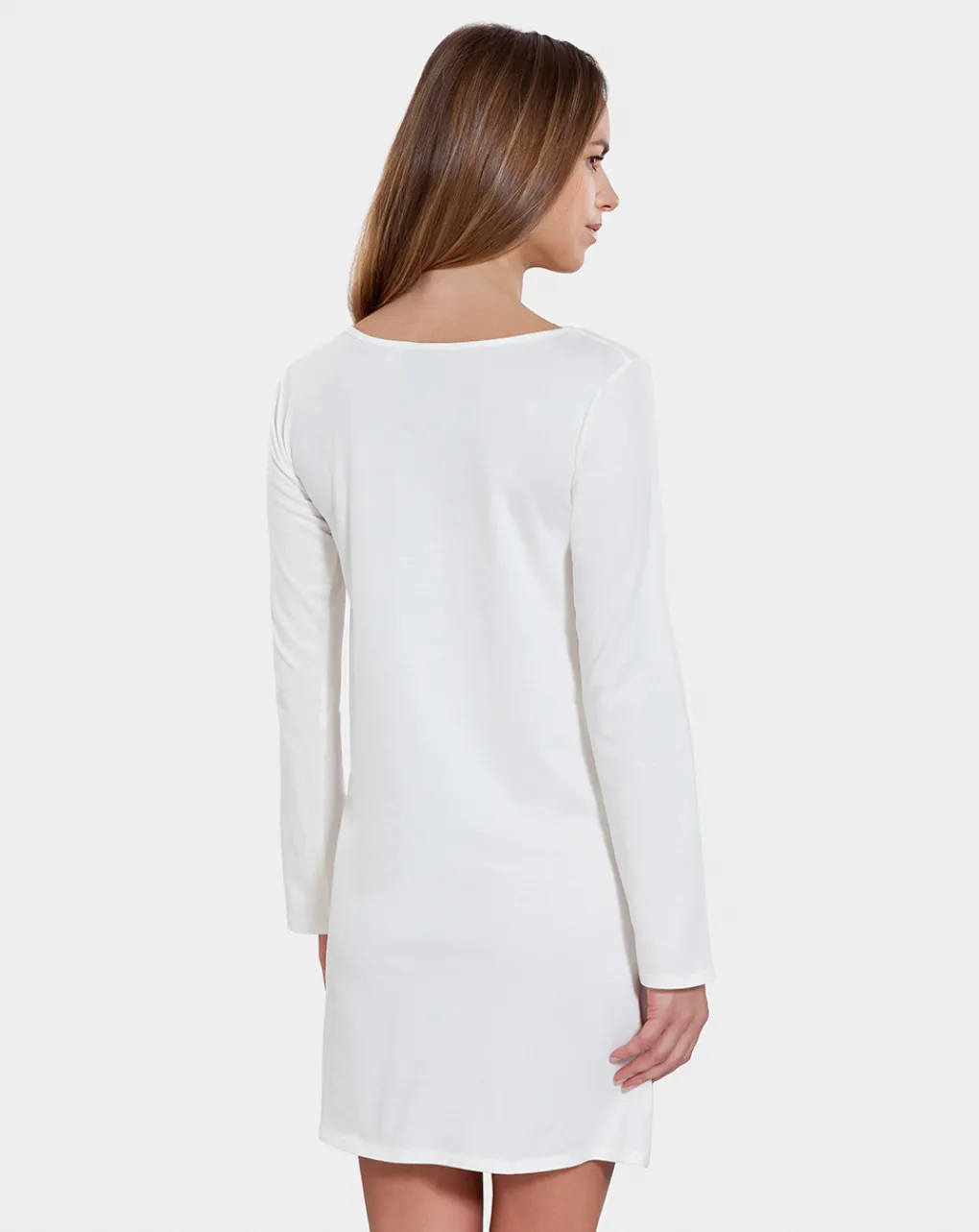 Prenatal Pigiami E Camicie Da Notte-Camicia Parto Bianca Aperta Maniche Lunghe