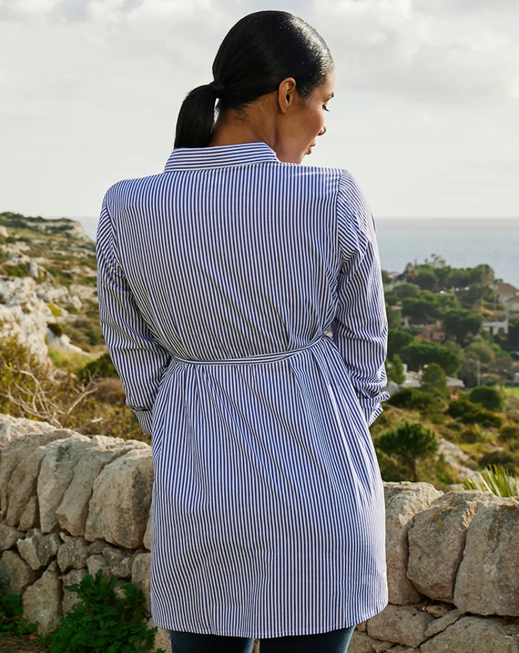 Prenatal Camicie E Bluse-Camicia Premaman Con Fantasia Righe