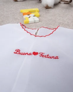 Prenatal Camicini Della Fortuna-Camicino Seta Girl Rosso