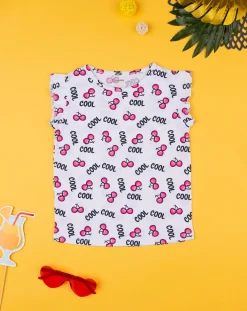 Prenatal Magliette E Camicie-Canotta Bambina Stampa Allover Ciliegie