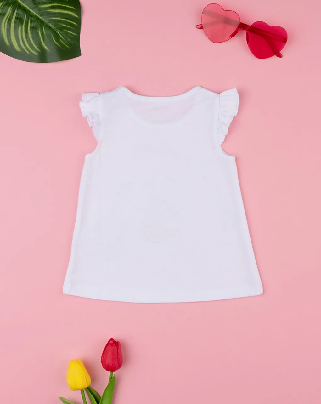 Prenatal Magliette Camicie E Body-Canotta Bimba Basic Con Stampa E Rouches