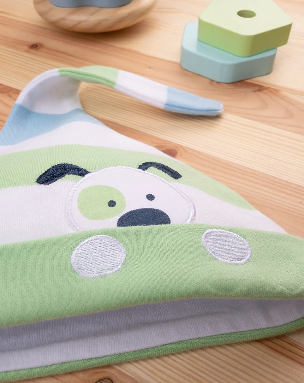 Prenatal Cappellini Cuffiette E Muffole-Cappello Bimbo Rigato "Cagnolino”
