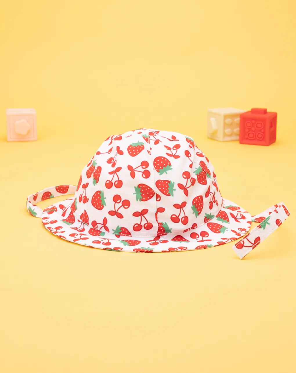 Prenatal Cappellini Cuffiette E Muffole-Cappello Estivo Bimba "Fragole”