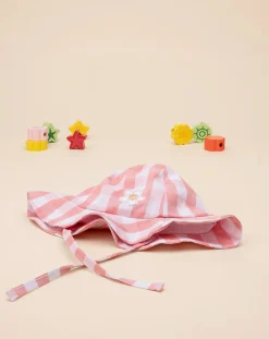Prenatal Cappellini Cuffiette E Muffole-Cappello Neonata In Popeline Vichy