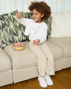 Prenatal Felpe E Maglioni-Cardigan Bambina Tricot Elegante Bianco