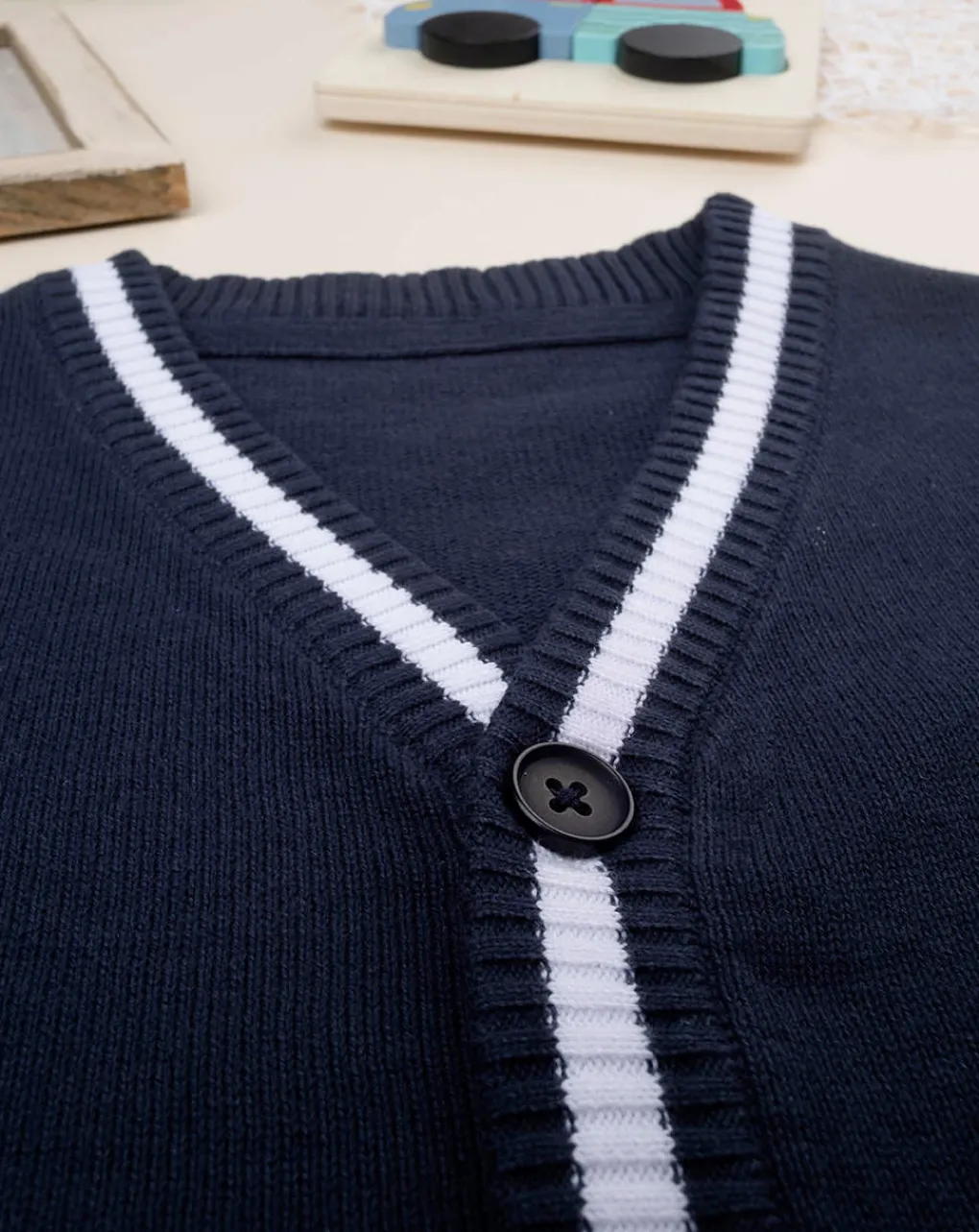 Prenatal Maglioni E Cardigan-Cardigan Basico Blu Bambino Maniche Lunghe