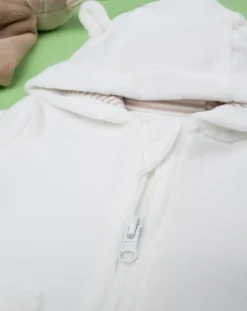 Prenatal Cardigan-Cardigan Neonato Con Cappuccio E Ricamo Animali