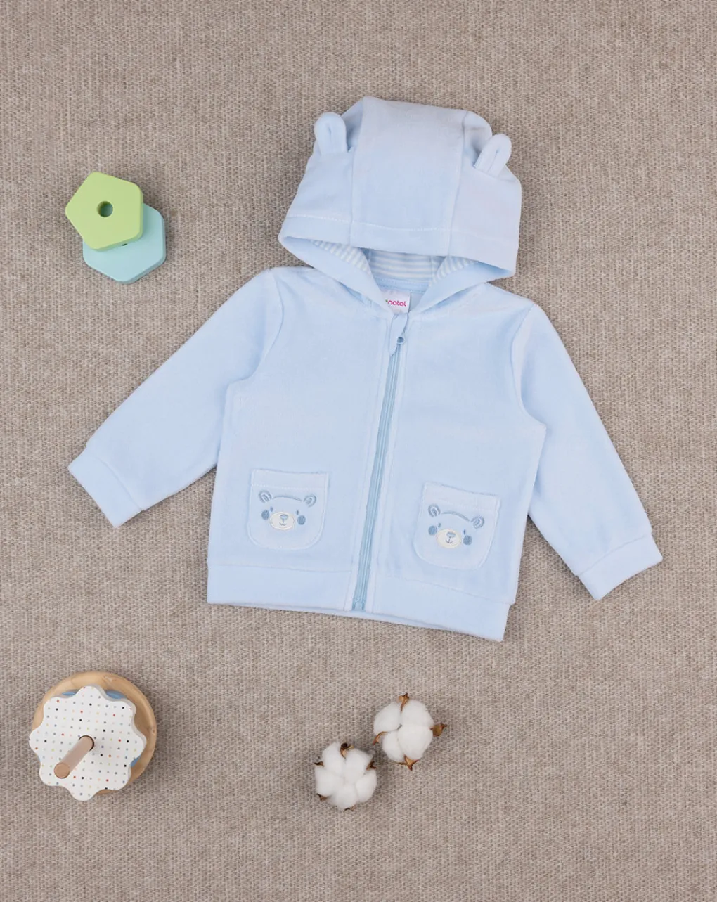Prenatal Giubbotti E Piumini-Cardigan Neonato Con Cappuccio In Ciniglia