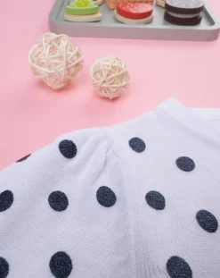 Prenatal Maglioni E Cardigan-Cardigan Tricot Bimba Pois Blu