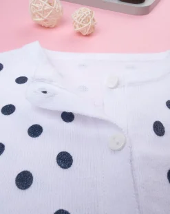 Prenatal Maglioni E Cardigan-Cardigan Tricot Bimba Pois Blu