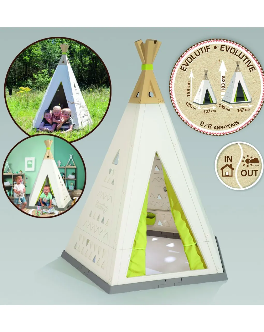 Smoby Casette E Tende-Casa Tenda Teepee
