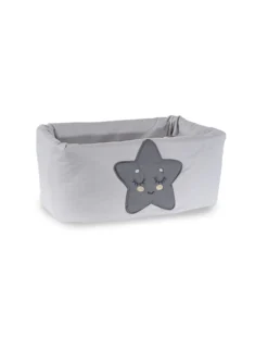 Picci Complementi D'Arredo-Cestino Portacose Rivestito Stella Grigio -