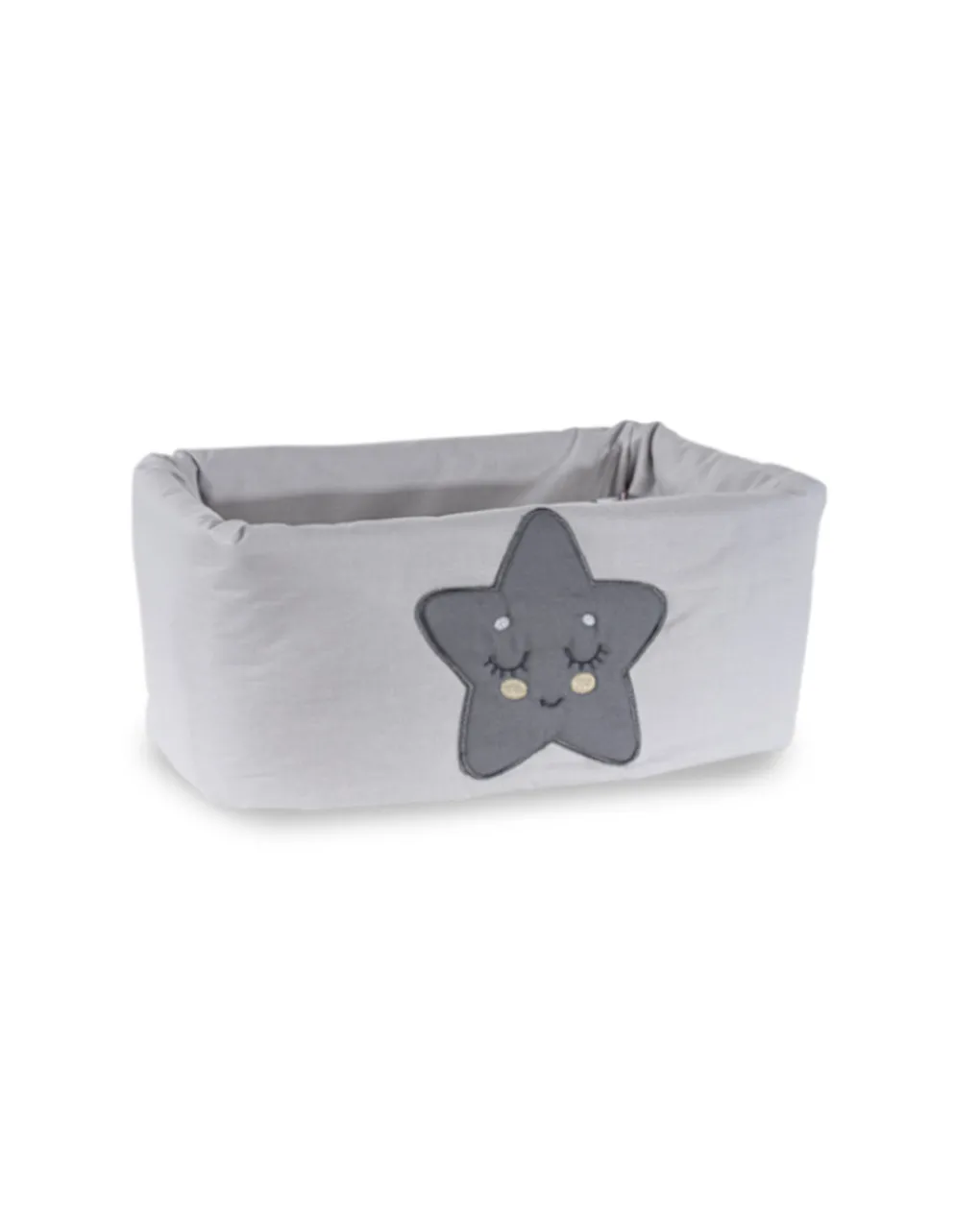 Picci Complementi D'Arredo-Cestino Portacose Rivestito Stella Grigio -