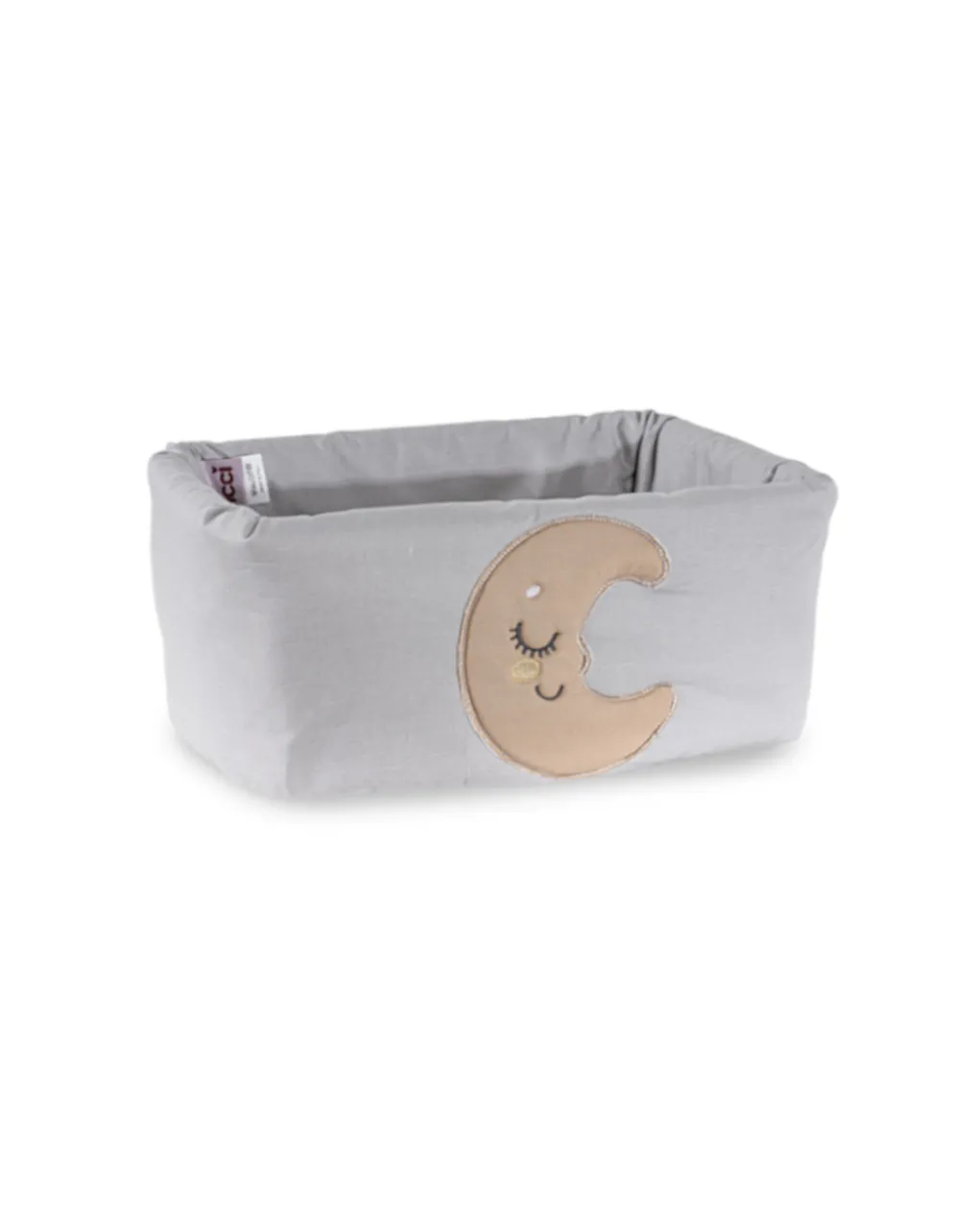 Picci Complementi D'Arredo-Cestino Portacose Rivestito Luna Grigio -