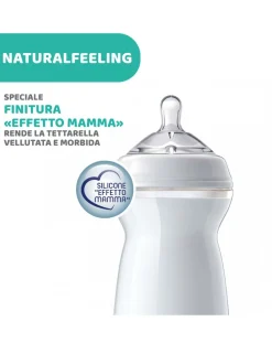Chicco Biberon-- Biberon Naturalfeeling Neutro6M+330 Mlflusso Veloce